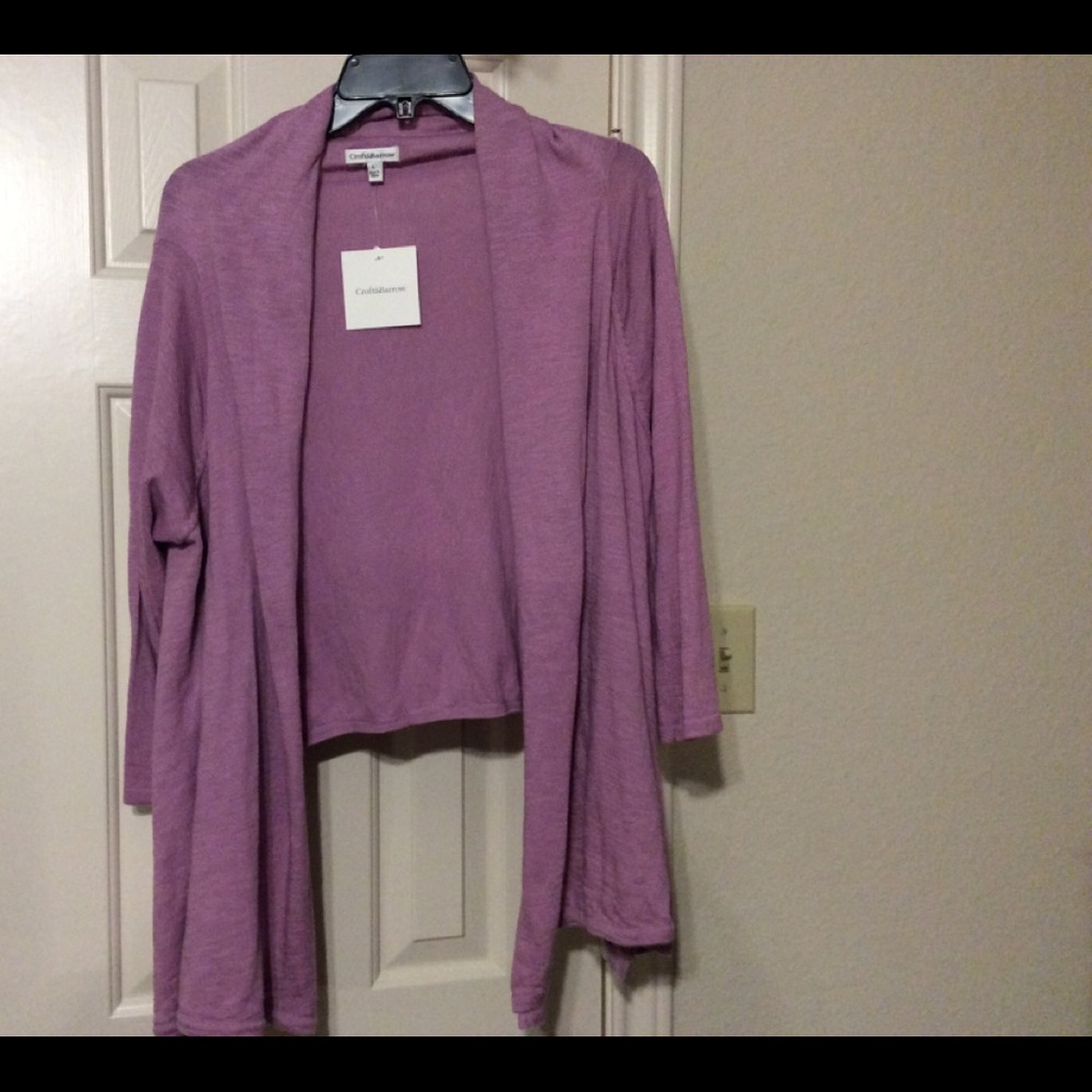 New Croft & Barrow L & M  pink shrug sweaters